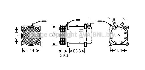 AVA QUALITY COOLING Компрессор, кондиционер UVAK056